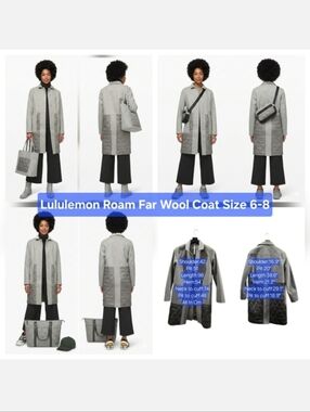 lululemon athletica Women's Gray Wool Coat